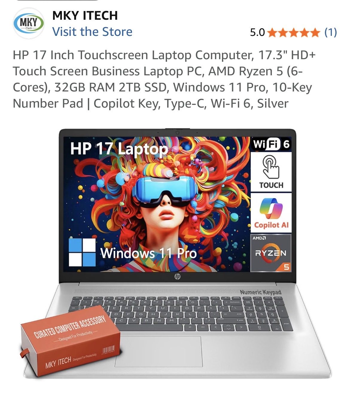 HP 17-inch Touchscreen Laptop