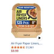 Air Fryer Paper Liners