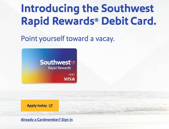 Introducing the Southwest Rapid Rewards Debit Card. Apply today.